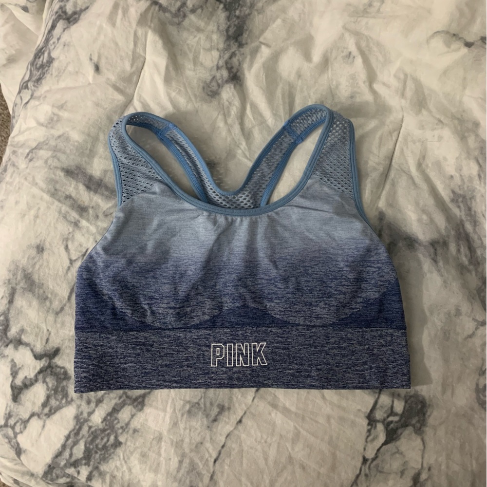 Blue ombré sports bra